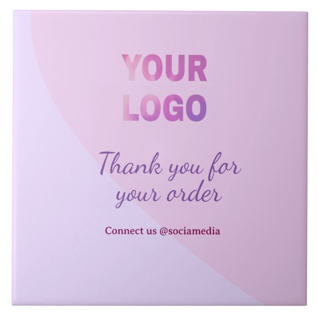 Carreau Rose violet votre logo connectez-vous avec nous su (Devant)