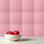 Carreau Rosée de fleur de cerisier<br><div class="desc">Design rose cerisier couleur solide.</div>