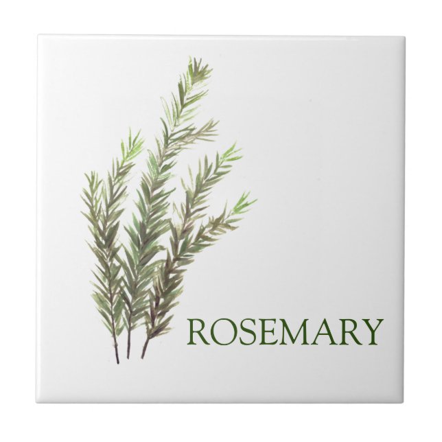 Carreau Rosemary Herb Green Cuisine vert Vintage Vert (Devant)