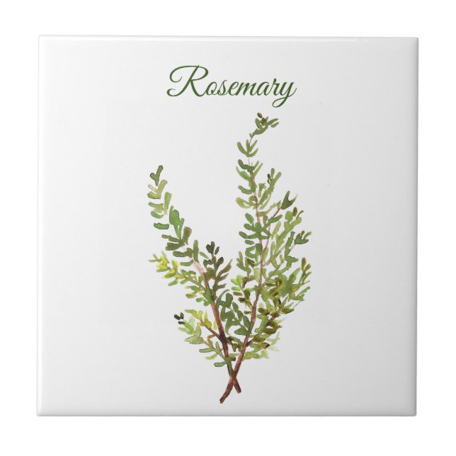 Carreau Rosemary Herb Greenery Cuisine culinaire Vert chic (Devant)