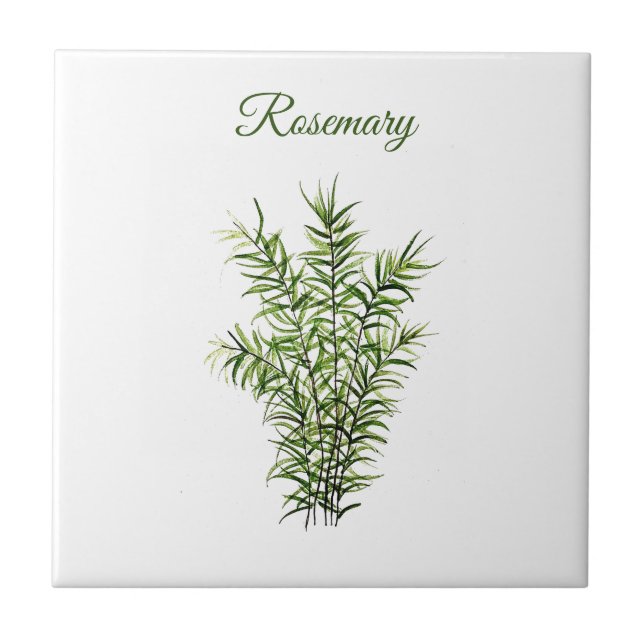 Carreau Rosemary Herb Greenery Cuisine culinaire Vert chic (Devant)