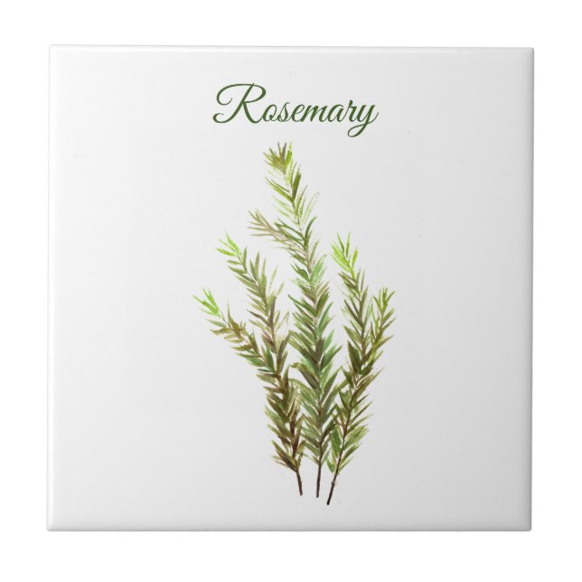 Carreau Rosemary Herb Greenery Cuisine culinaire Vert chic (Devant)