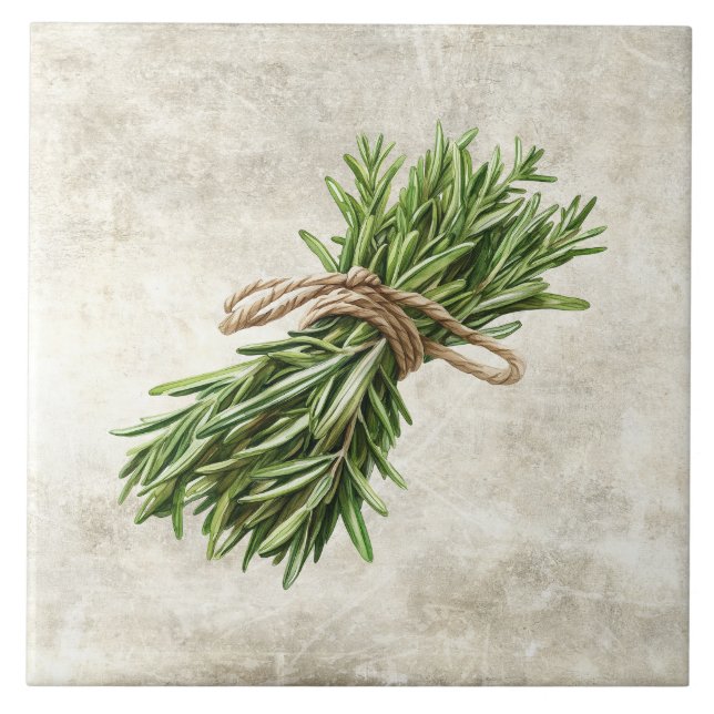 Carreau Rosemary Rustic Herbs Spices Faux (Devant)