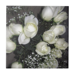 CARREAU ROSES BLANCHES