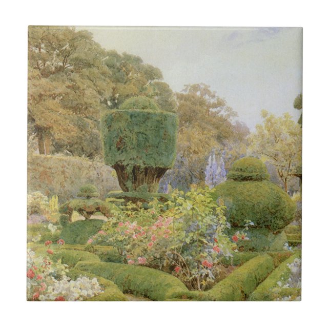 Carreau Roses et Œillets d'Elgood, Jardin Anglais Vintage (Devant)