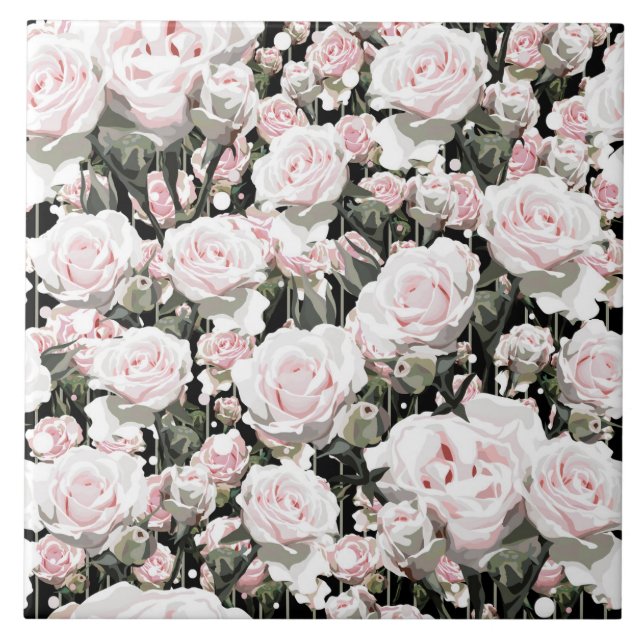 Carreau Roses roses douces (Devant)