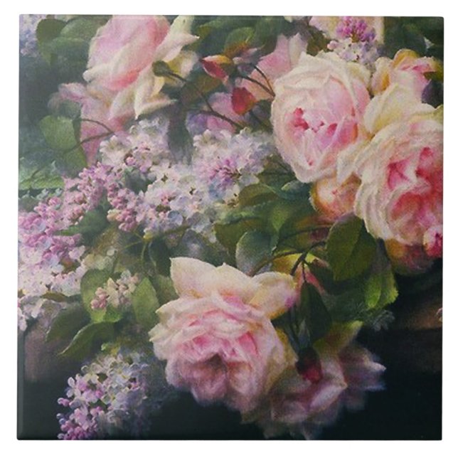 Carreau Roses victoriens et Lilacs (Devant)