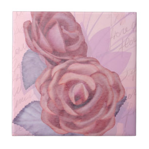 Carreau roses vintages, tuiles