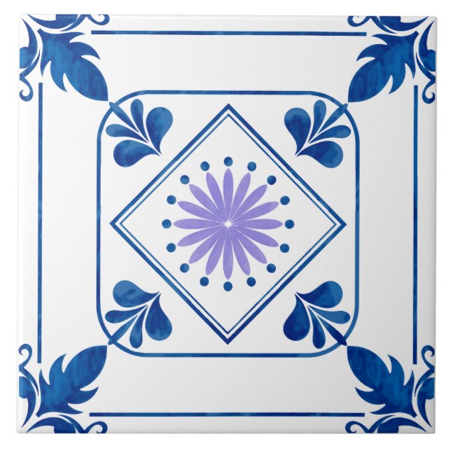 Carreau Rosette méditerranéenne (Lilac) Carrelage en céram (Devant)