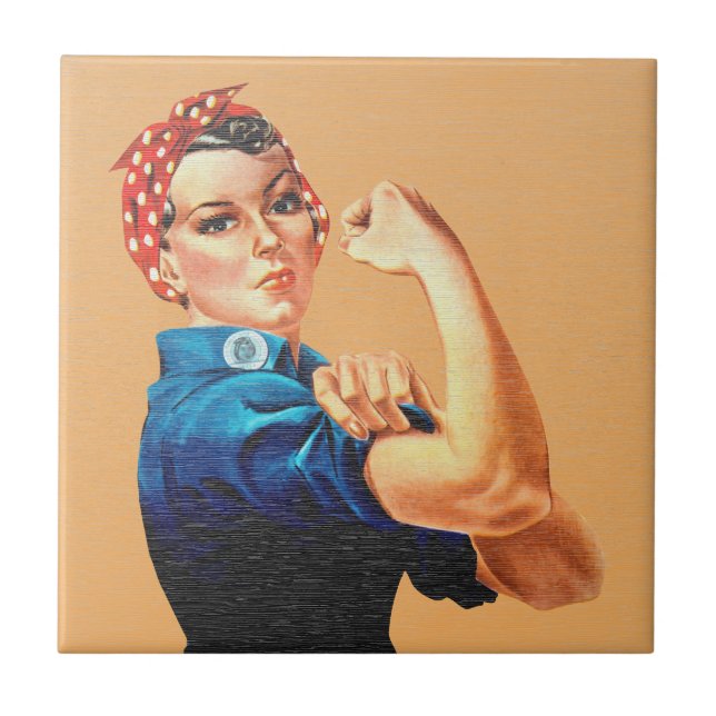 Carreau Rosie la riveuse vintage d'autonomisation (Devant)