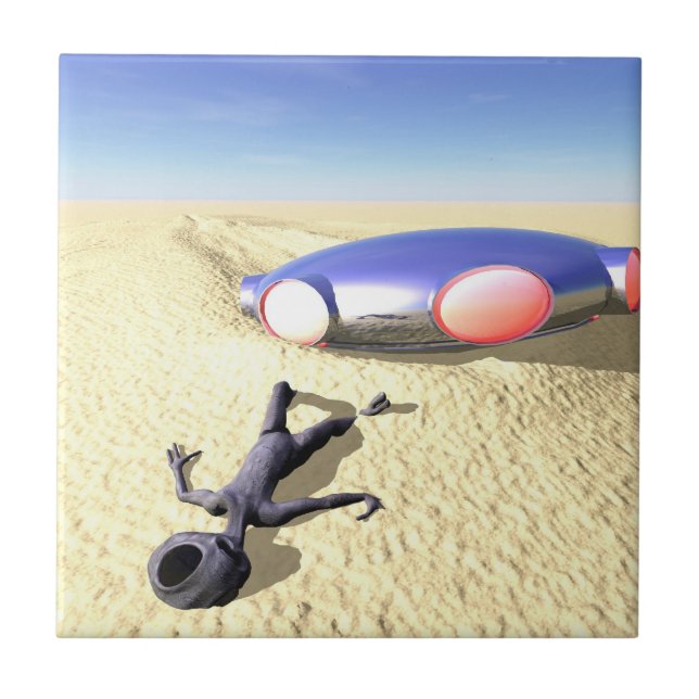 Carreau Roswell Like UFO Crash tuile (Devant)