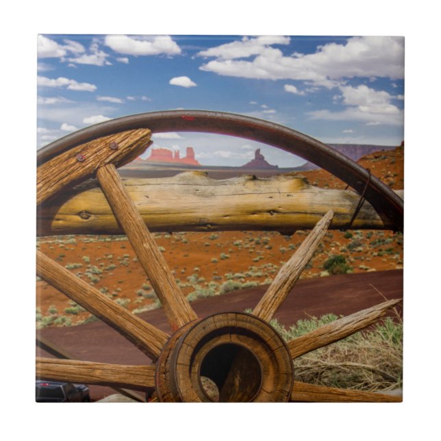 Carreau Roue de chariot en gros plan, Arizona (Devant)