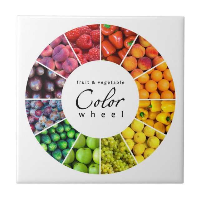 Carreau Roue de couleur de fruits et légumes (12 couleurs) (Devant)