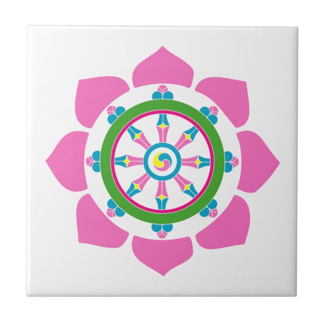 Carreau Roue de Dharma (Devant)