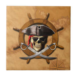 Carreau Roue de pirate de jolly roger