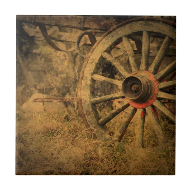 Carreau Roue d'escadre rustique primitive (Devant)