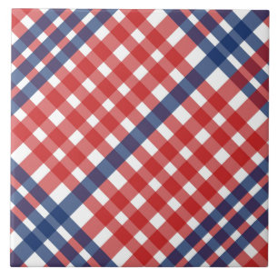 Carreau Rouge blanc et bleu En vichy plaid