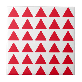 Carreau Rouge Blanc Triangle Motif Art moderne