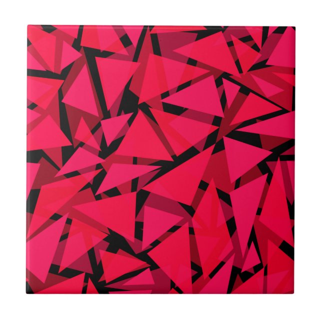 Carreau rouge écarlate motif, géométrique, abstrait th (Devant)