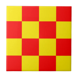 Carreau Rouge Jaune Chèque À damiers Motif Design