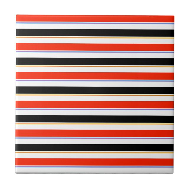 Carreau Rouge Noir Blanc Grilles Lignes Design Motif (Devant)