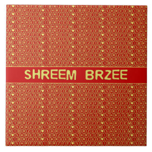 Carreau Rouge Or Chant Shreem Brzee attire la richesse