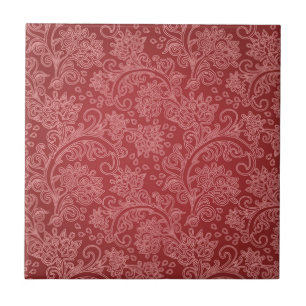 Carreau Rouge Paisley Damask Designer Floral Classic