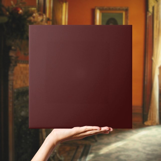 Carreau rouge rouge Brown couleur solide (Crimson Red Brown Solid Colour Tile
)