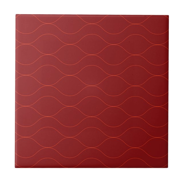Carreau Rouge, simple, élégant, cool vague abstraction art (Devant)