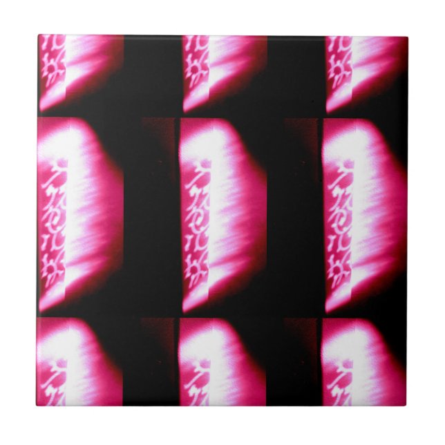 Carreau rouge sur tuile noire (Devant)