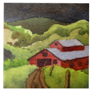 Carreau Route directe vers la grange de la vallée rouge et