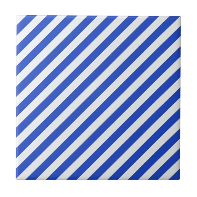 Carreau Royal Blue Combination Stripes par Shirley Taylor (Devant)