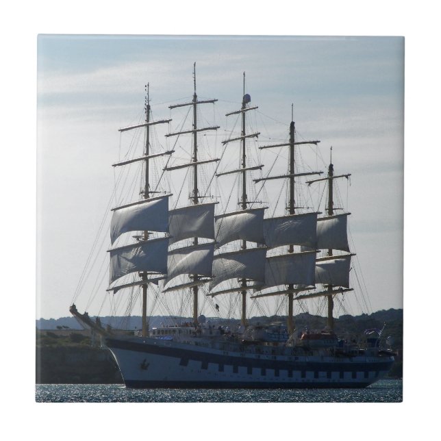 Carreau Royal Clipper sous voile (Devant)