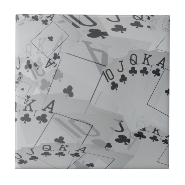 Carreau Royal Club Flush Poker Cartes Motif, (Devant)