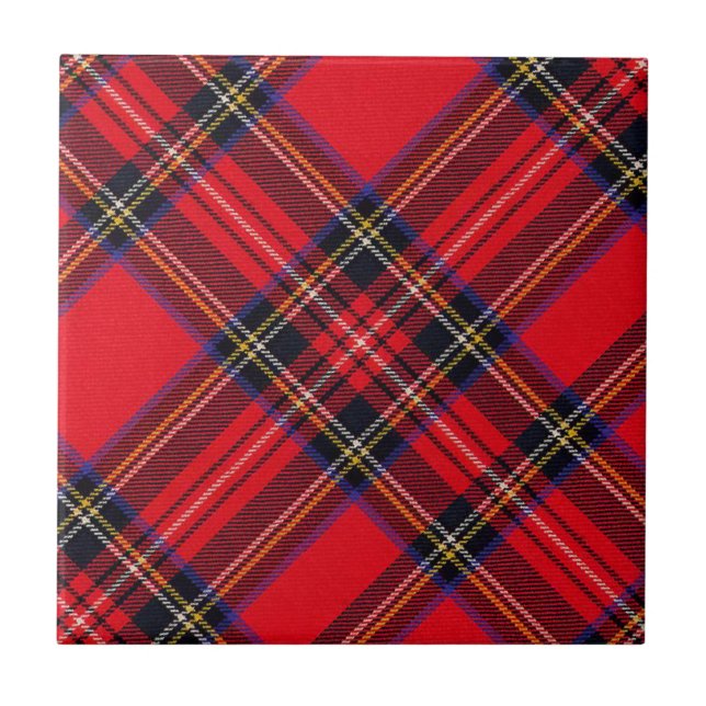 Carreau Royal Stewart tartan rouge noir plaid (Devant)