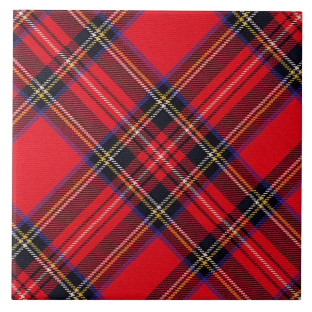 Carreau Royal Stewart tartan rouge noir plaid (Devant)