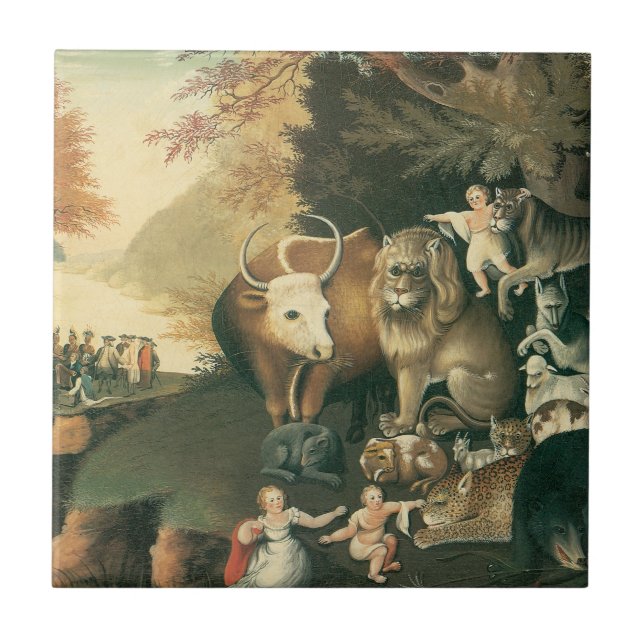 Carreau Royaume Pacifique par Edward Hicks Art Populaire V (Devant)