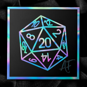 Carreau RPG Crit AF   Holo Imaginaire Tabletop PnP Jeu Dic