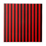 Carreau Ruby Black<br><div class="desc">Ruby Black est un design simple de bandes noires et rouges qui convient à toutes les occasions et à tous les objets. Cette image est disponible sur une variété d'autres produits,  il suffit de cliquer sur le lien sous la photo près de "About this Design".</div>
