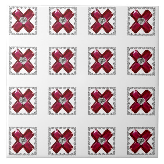 Carreau Ruby Diamond Art, Rouge (Devant)