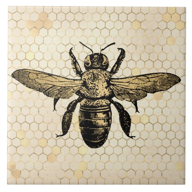 Carreau Ruche Rustique Or Nid d'Abeille (Devant)