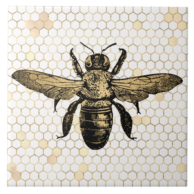 Carreau Ruche Rustique Or Nid d'Abeille (Devant)