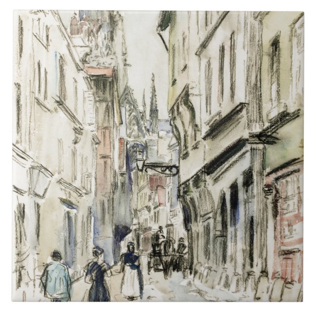 Carreau Rue Damiette, Rouen (vers 1884) par Camille Pissar (Devant)