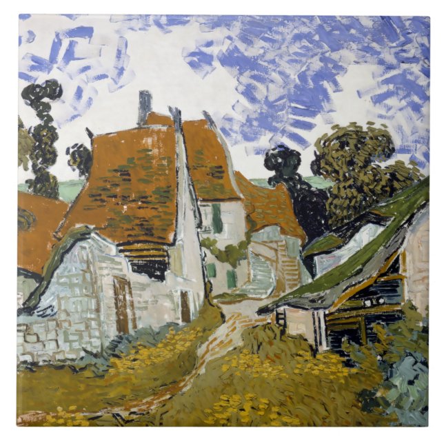 Carreau Rue d'Auvers-sur-Oise par Vincent van Gogh (Devant)