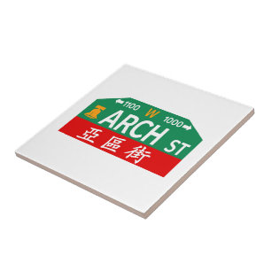 Carreau Rue de voûte, Philadelphie, plaque de rue de PA