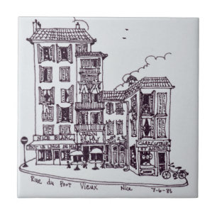 Carreau Rue du Vieux Port dans la vieille ville de Nice   