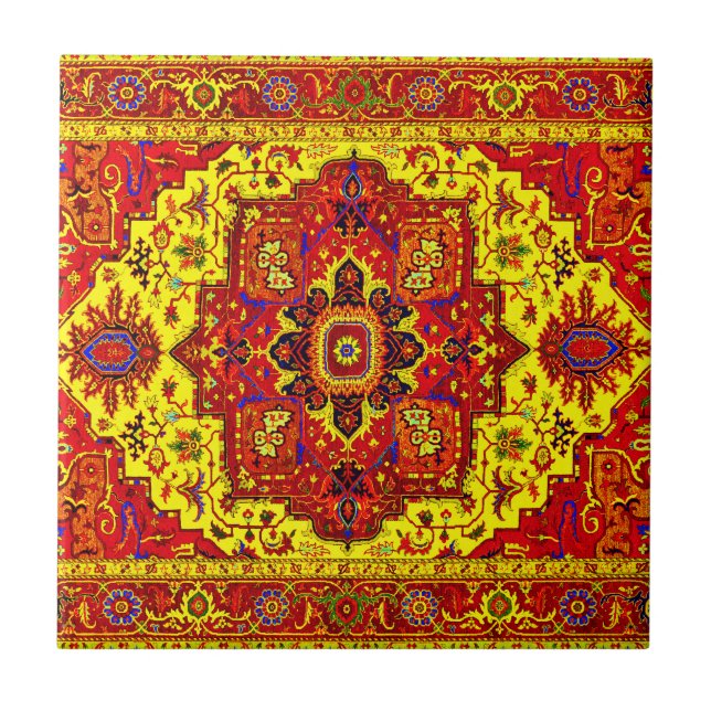 Carreau RUG PERSIEN - Rouge et Jaune (Devant)