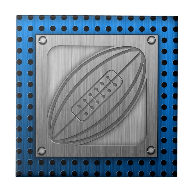 Carreau Rugby balayé de Métal-regard (Devant)