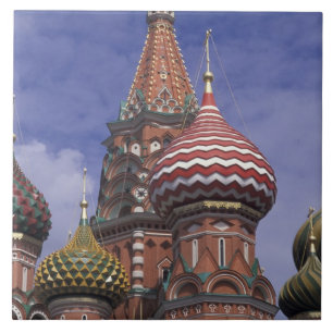 Carreau Russie, Moscou, place Rouge. oignons célèbres de S