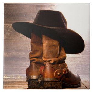 Carreau Rustic Farm western country ranch bottes de cowboy